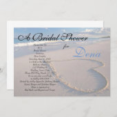 Beach Theme Bridal Dusche Einladung (Vorne/Hinten)