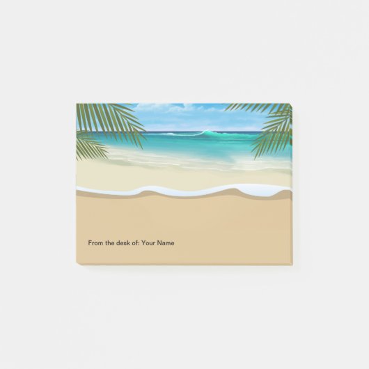 Beach Theme Coasty Office Sticky Notepads Post-it Klebezettel (Vorderseite)