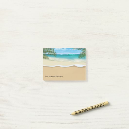 Beach Theme Coasty Office Sticky Notepads Post-it Klebezettel (Auf Schreibtisch)