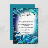 Beach Theme Dolphin Details Hochzeit Begleitkarte (Vorne/Hinten)