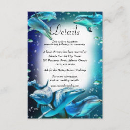 Beach Theme Dolphin Details Hochzeit Begleitkarte