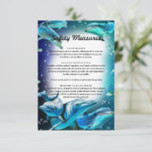 Beach Theme Dolphin Hochzeitssicherheitsmaßnahmen Begleitkarte (Stehend Vorderseite)