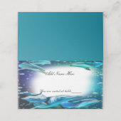 Beach Theme Dolphin Wedding Table Place Platzkarte (Außenseite Aufgefaltet)