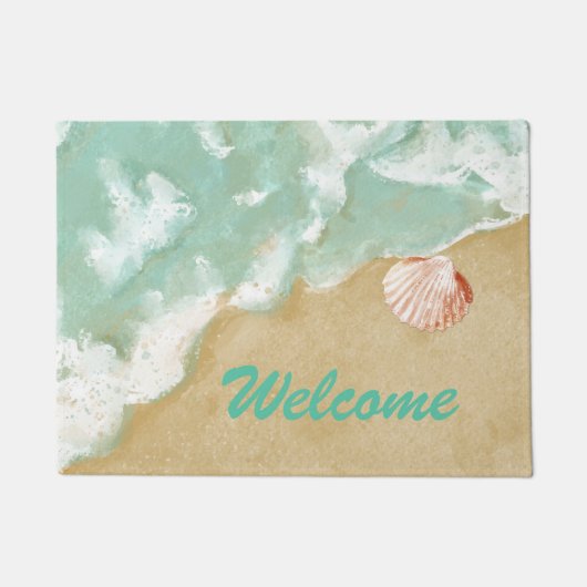 Beach Theme Door Mat Fußmatte (Vorderseite)