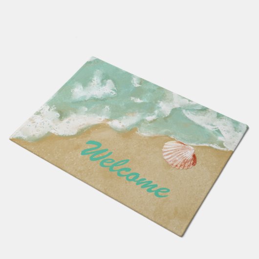Beach Theme Door Mat Fußmatte (Schrägansicht)