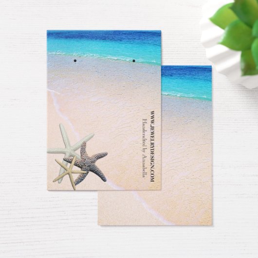 Beach Theme Earring Holder Custom Juwelier Card (Schreibtisch)