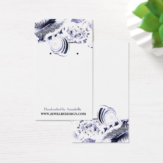 Beach Theme Earring Holder Custom Juwelier Card (Schreibtisch)