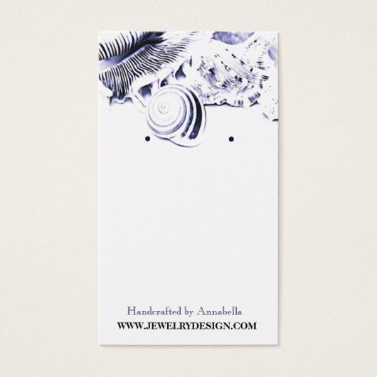 Beach Theme Earring Holder Custom Juwelier Card (Vorderseite)