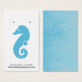 Beach Theme Earring Holder Custom Juwelier Card (Vorne & Hinten)
