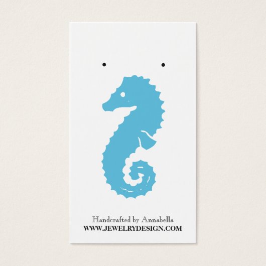 Beach Theme Earring Holder Custom Juwelier Card (Vorderseite)