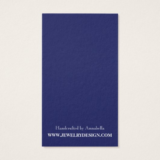 Beach Theme Earring Holder Custom Juwelier Card (Rückseite)