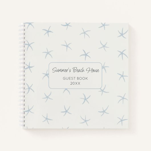 Beach Theme Guest Book B&B Airbnb Boutique Hotels Notizblock (Vorderseite)