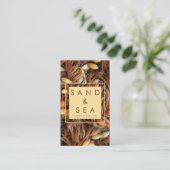 Beach Theme Guest House Business Card Visitenkarte (Stehend Vorderseite)