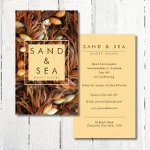 Beach Theme Guest House Business Card