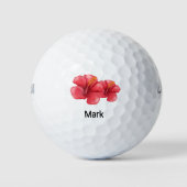 Beach Theme Hibiskus Hawaii Blume Golf Balls Golfball (Vorderseite)