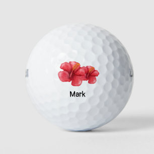Beach Theme Hibiskus Hawaii Blume Golf Balls Golfball