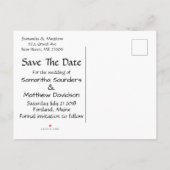 Beach Theme Hochzeit retten Datum Ankündigungspostkarte (Rückseite)