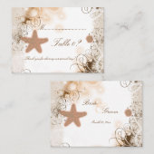 Beach Theme Hochzeit ~ Tischnummer Karte (Vorne/Hinten)