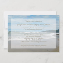 Beach Theme Hochzeiten Einladungen, Sandy Beach