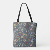 Beach Theme, Nautical Pattern Tote Bag Tasche (Rückseite)