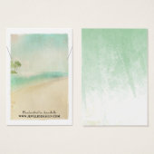 Beach Theme Necklace Holder Custom Juwelier Card (Vorne & Hinten)