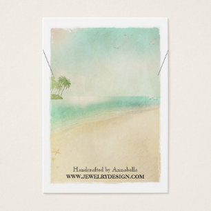 Beach Theme Necklace Holder Custom Juwelier Card
