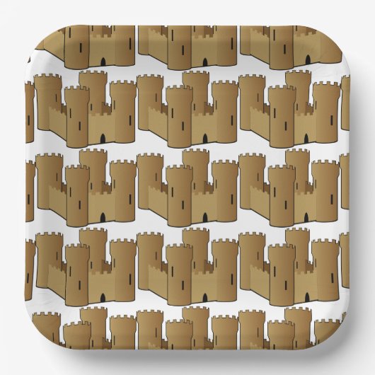 Beach Theme Party Sandcastle Paper-Teller Pappteller (Vorderseite)