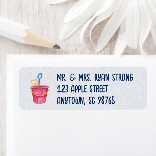 Beach Theme Personalized Return Address (Insitu)
