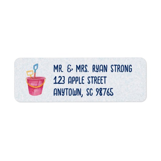 Beach Theme Personalized Return Address (Vorne)