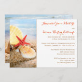 Beach Theme Post Hochzeit Empfang nur einladen Einladung (Vorne/Hinten)