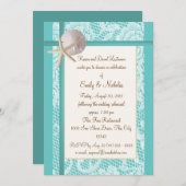 Beach Theme Probe Dinner Einladung (Vorne/Hinten)