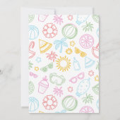 Beach Theme Retirement Party Einladung (Rückseite)