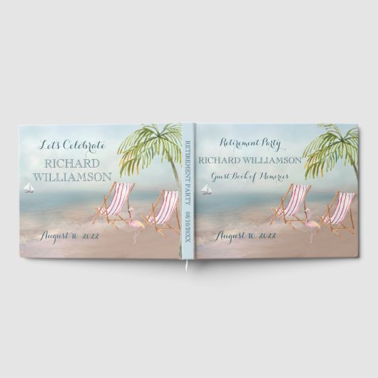 Beach Theme Retirement Party Gästebuch (Voll)