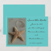 Beach Theme Save the Date Einladungskarte (Vorne/Hinten)