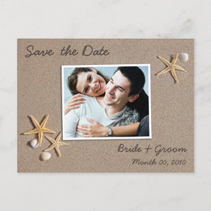 Beach Theme Save the Date Foto Postkarten