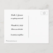 Beach Theme Save the Date Foto Postkarten (Rückseite)