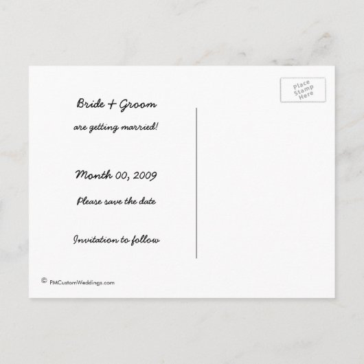 Beach Theme Save the Date Foto Postkarten (Rückseite)