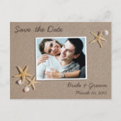 Beach Theme Save the Date Foto Postkarten (Vorderseite)