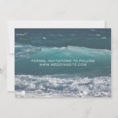 Beach Theme Save the Date Foto Wedding Einladung (Rückseite)