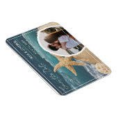 Beach Theme Save the Date Foto Wedding Magnet (Rechte Seite)