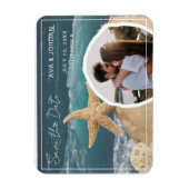 Beach Theme Save the Date Foto Wedding Magnet (Vertikal)