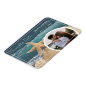 Beach Theme Save the Date Foto Wedding Magnet (Linke Seite)
