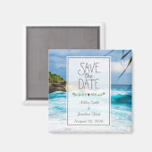 Beach Theme Save the Date Magnet (Vorderseite/Rückseite)