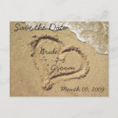 Beach Theme Save the Date Postkarten (Vorderseite)