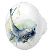 Beach Theme Sea Otter Wasserfarben Keramik Knotenp Keramikknauf (Rechts)