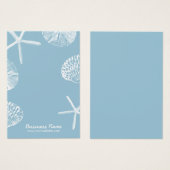 Beach Theme Seashells Minz Blue Earring Display (Vorne & Hinten)