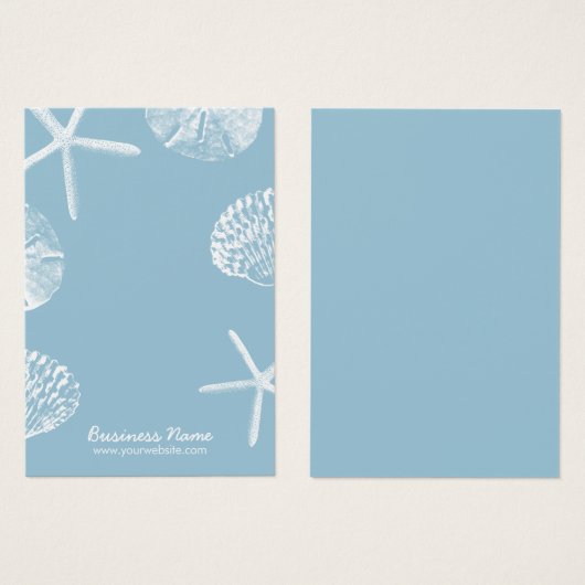 Beach Theme Seashells Minz Blue Earring Display (Vorne & Hinten)