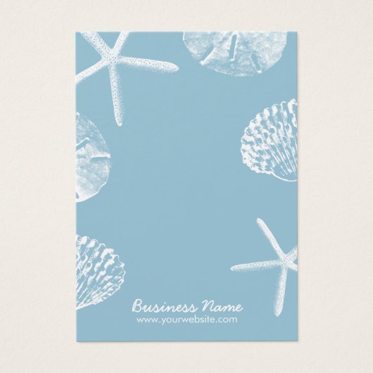 Beach Theme Seashells Minz Blue Earring Display (Vorderseite)