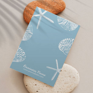 Beach Theme Seashells Minz Blue Earring Display
