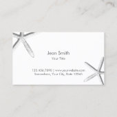 Beach Theme Seashells Stilvolle Mint Green Visitenkarte (Rückseite)